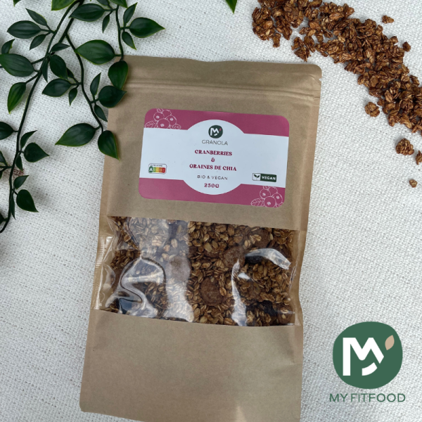GRANOLA Chocolat Cranberries & Graines de chia Bio